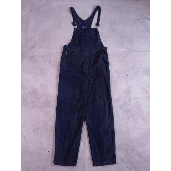 Vintage Denim - Vintage 90s Black Corduroy Overalls Workwear TRUE BLUE